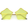Women's Novelty Cute Twin Stars Color Tone Sunglasses Glasses C631