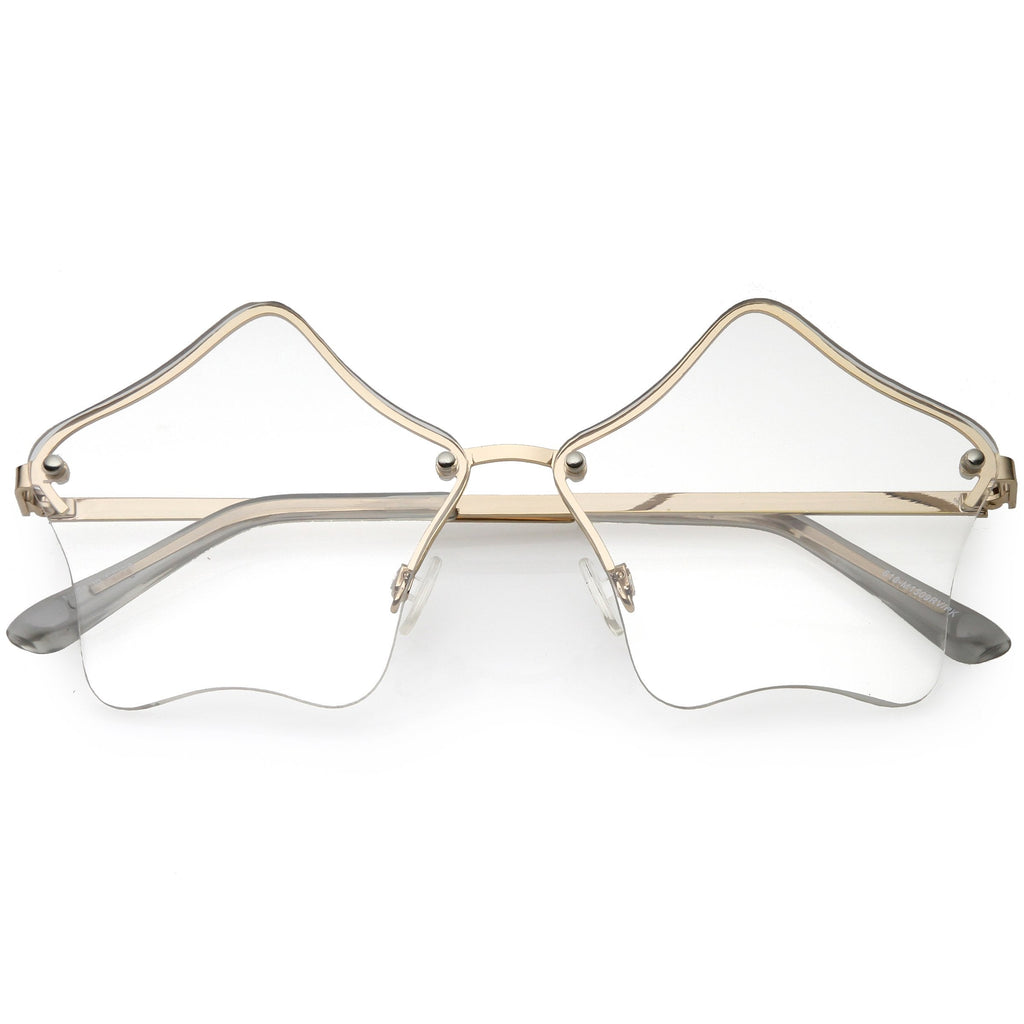 Women's Novelty Cute Twin Stars Color Tone Sunglasses Glasses C631