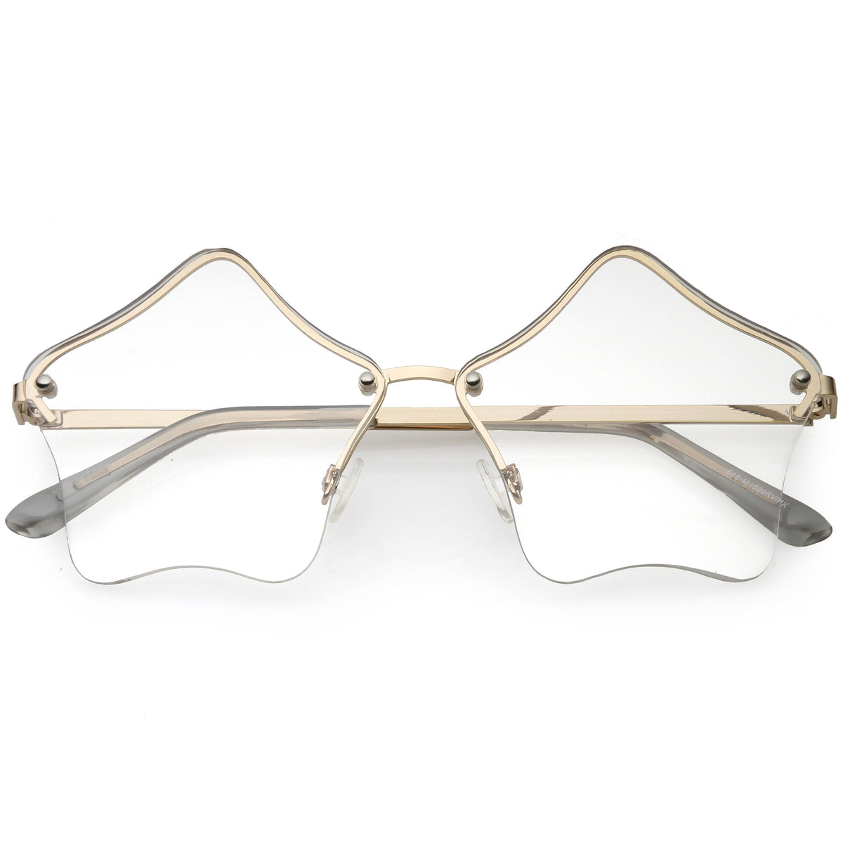 Women's Novelty Cute Twin Stars Color Tone Sunglasses Glasses C631