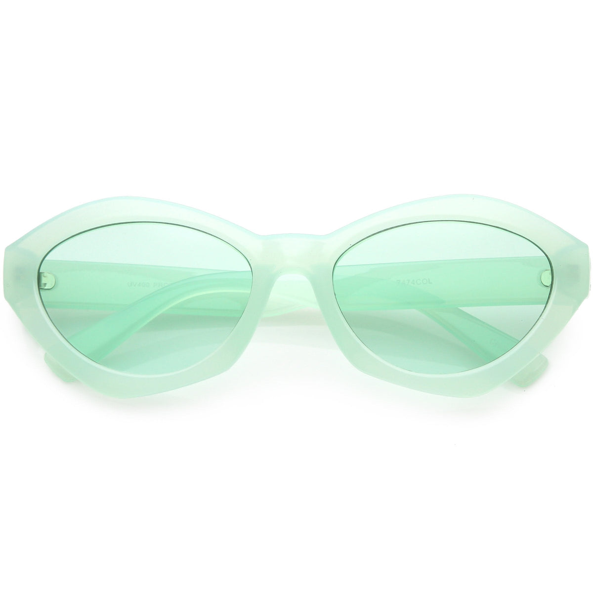 Retro Colorful Translucent Color Tone Oval Sunglasses C623