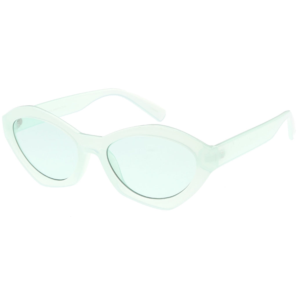 Retro Colorful Translucent Color Tone Oval Sunglasses C623