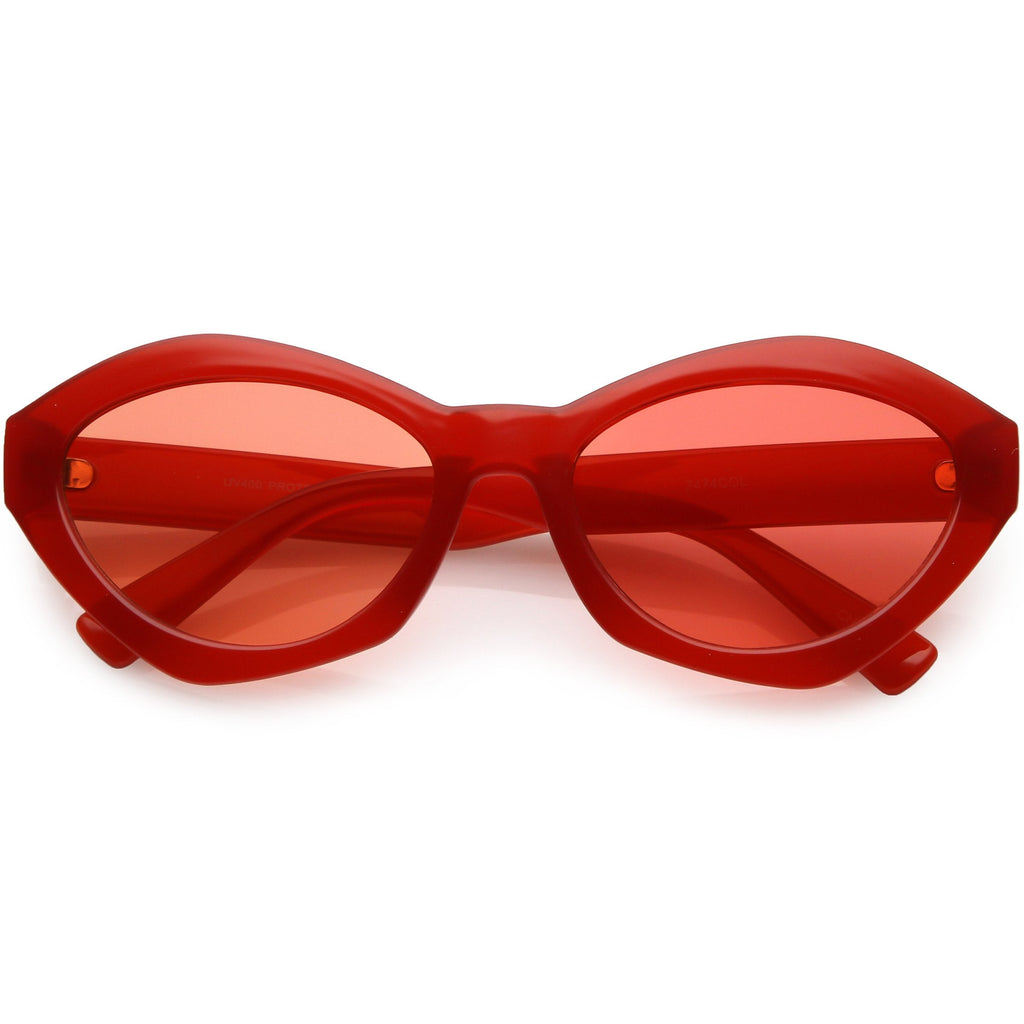 Retro Colorful Translucent Color Tone Oval Sunglasses C623