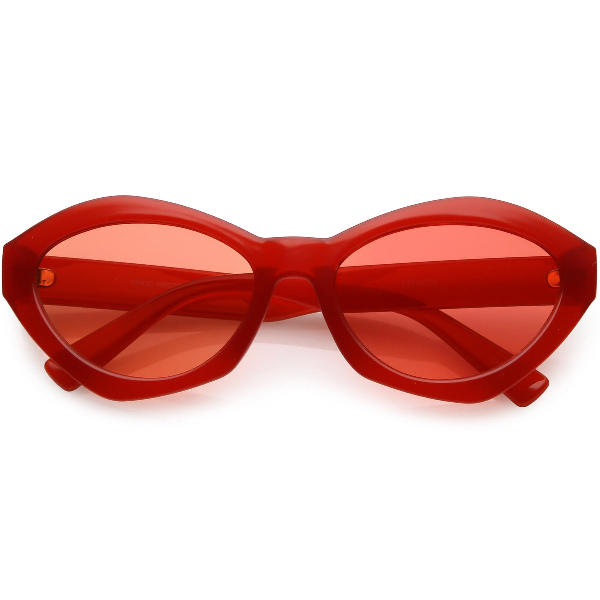 Retro Colorful Translucent Color Tone Oval Sunglasses C623