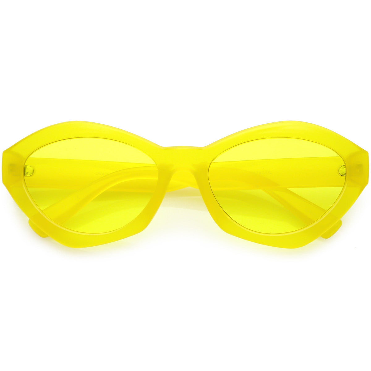 Retro Colorful Translucent Color Tone Oval Sunglasses C623