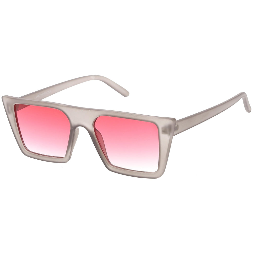 Retro Modern Flat Top Color Tone Sunglasses C618