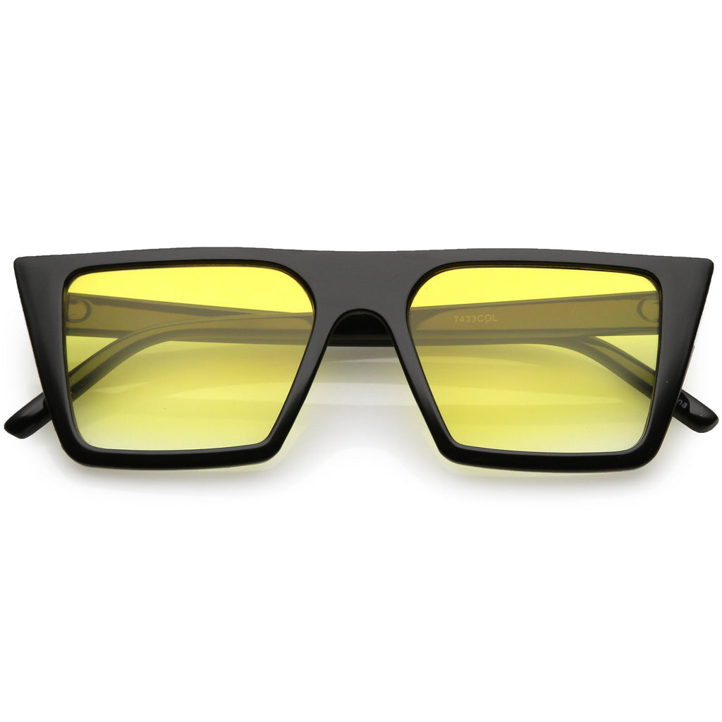 Retro Modern Flat Top Color Tone Sunglasses C618