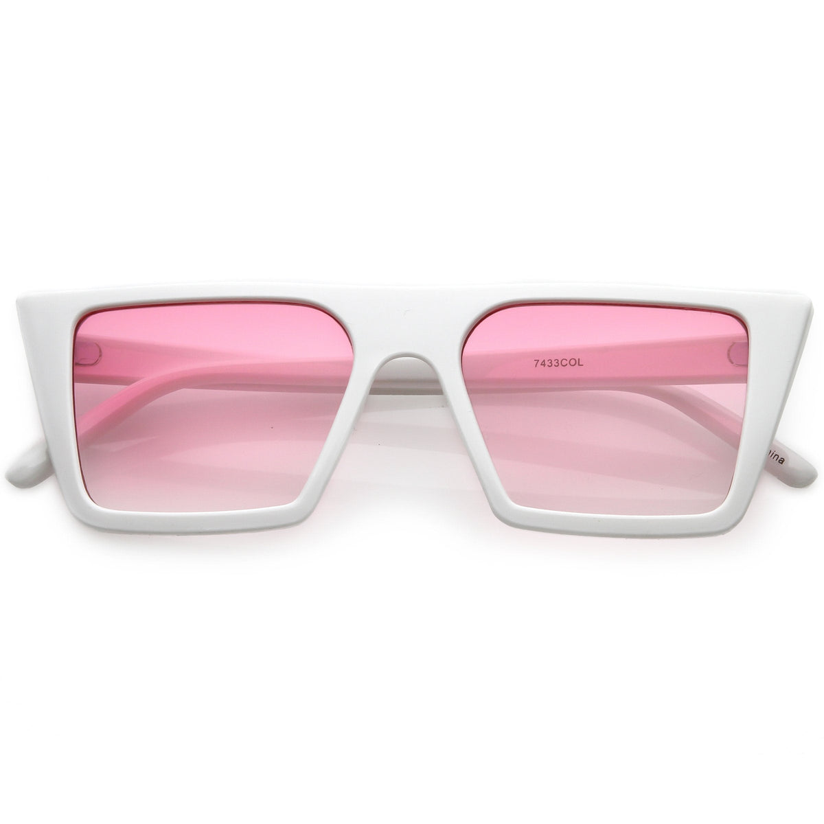 Retro Modern Flat Top Color Tone Sunglasses C618