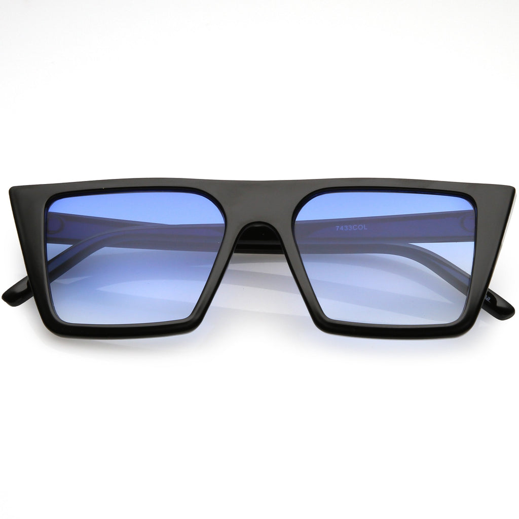 Retro Modern Flat Top Color Tone Sunglasses C618