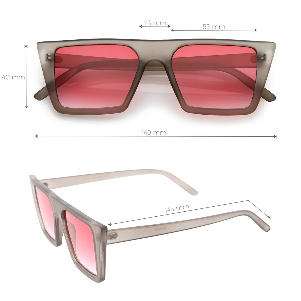 Retro Modern Flat Top Color Tone Sunglasses C618