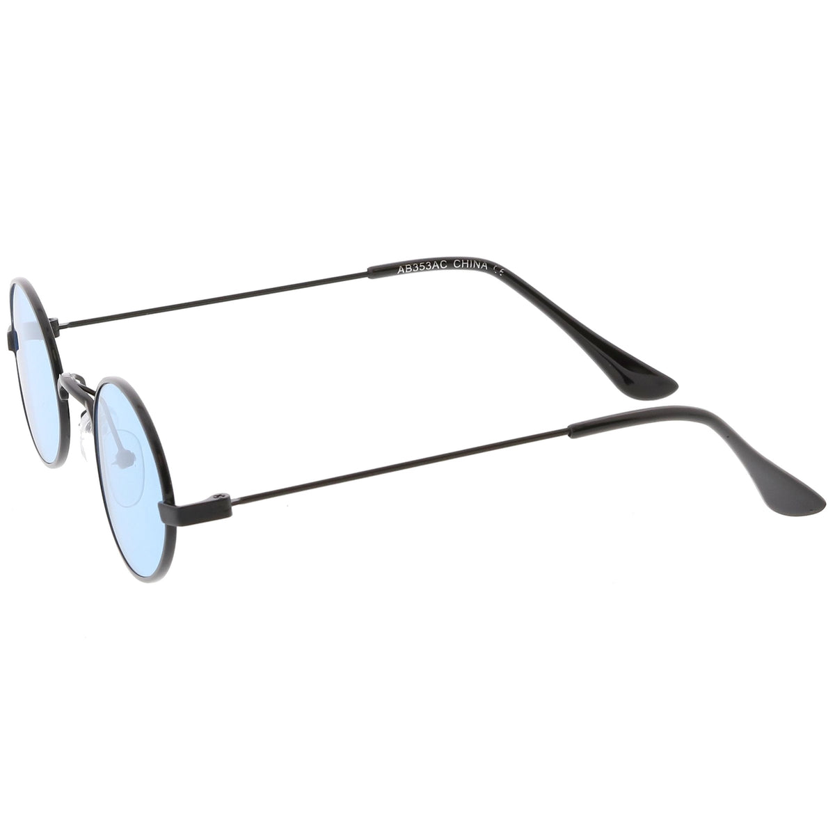 Retro 1990's Small Oval Color Tone Metal Sunglasses C616