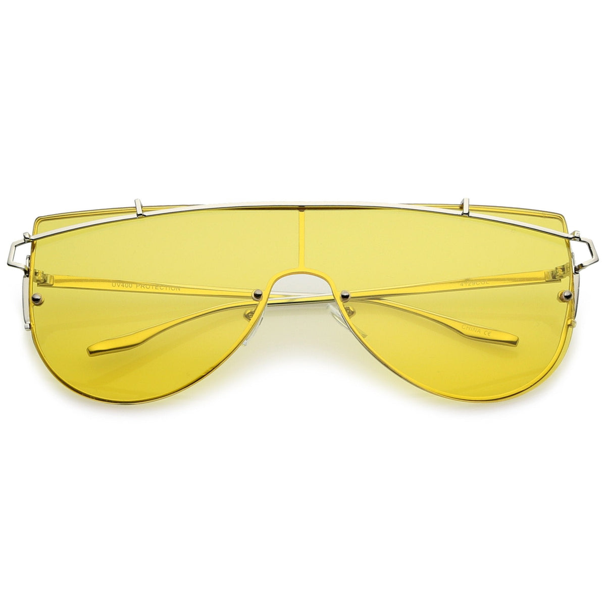 Retro Modern Flat Top Shield Sunglasses A908