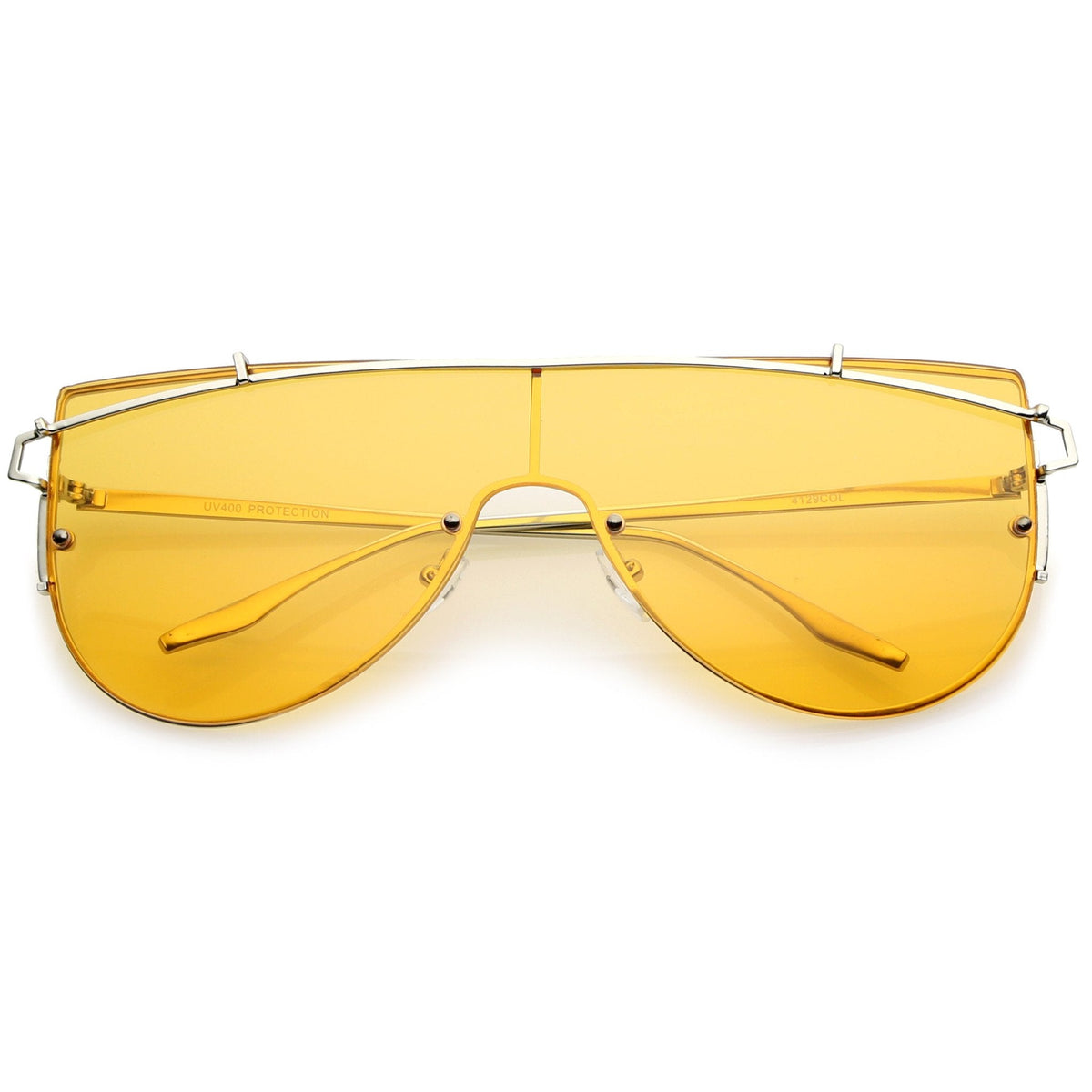 Retro Modern Flat Top Shield Sunglasses A908