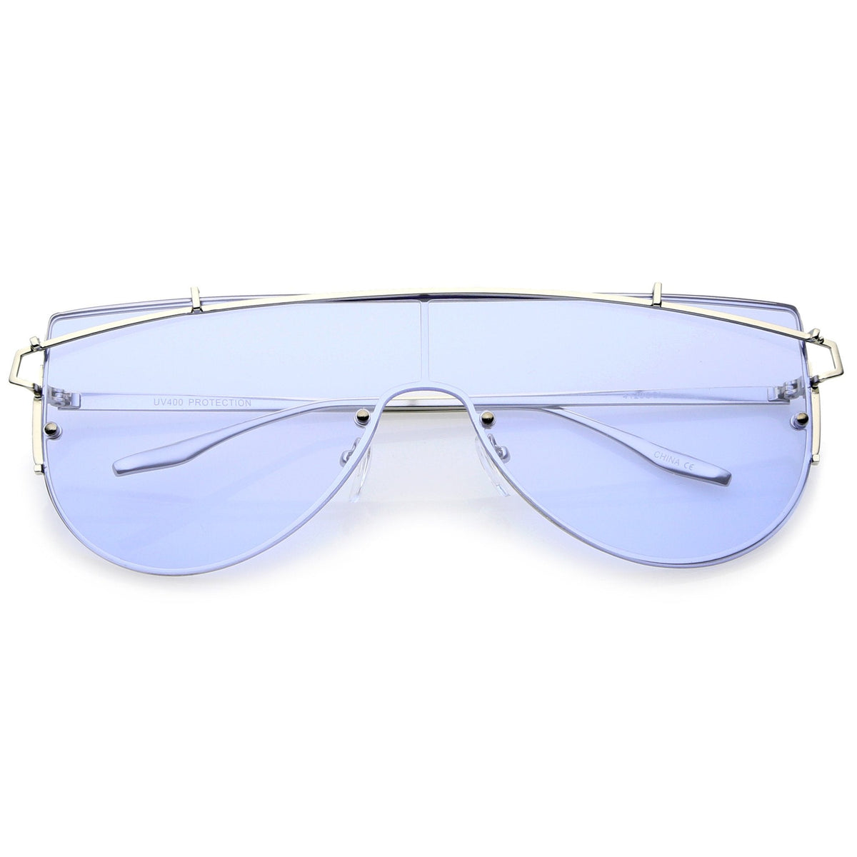 Retro Modern Flat Top Shield Sunglasses A908