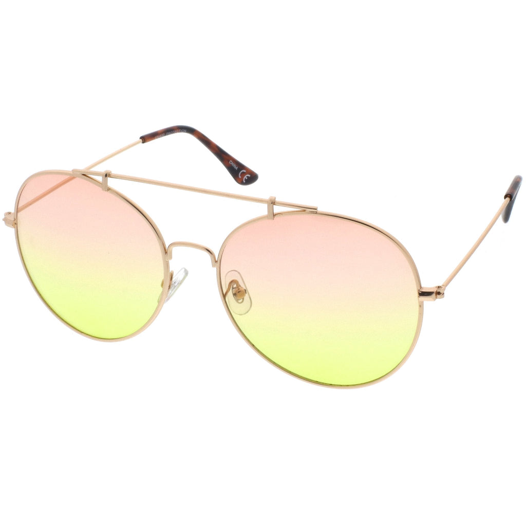 Retro Indie Oversize Gradient Lens Aviator Sunglasses A942