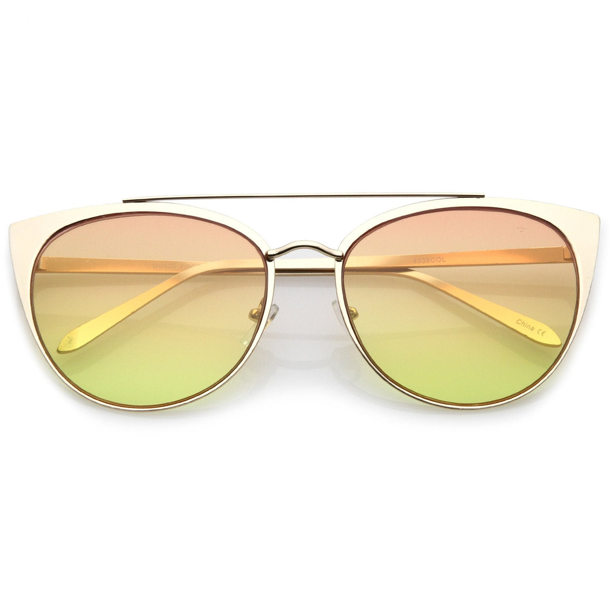 Women's Oversize Laser Cut Cat Eye Sunglasses C207