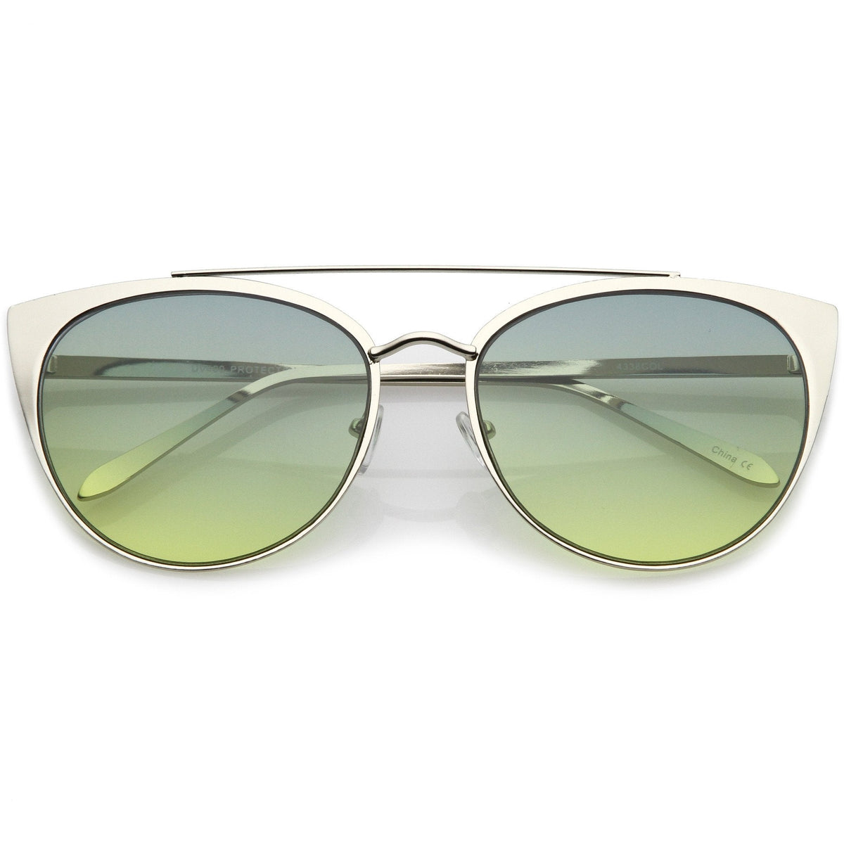 Women's Oversize Laser Cut Cat Eye Sunglasses C207