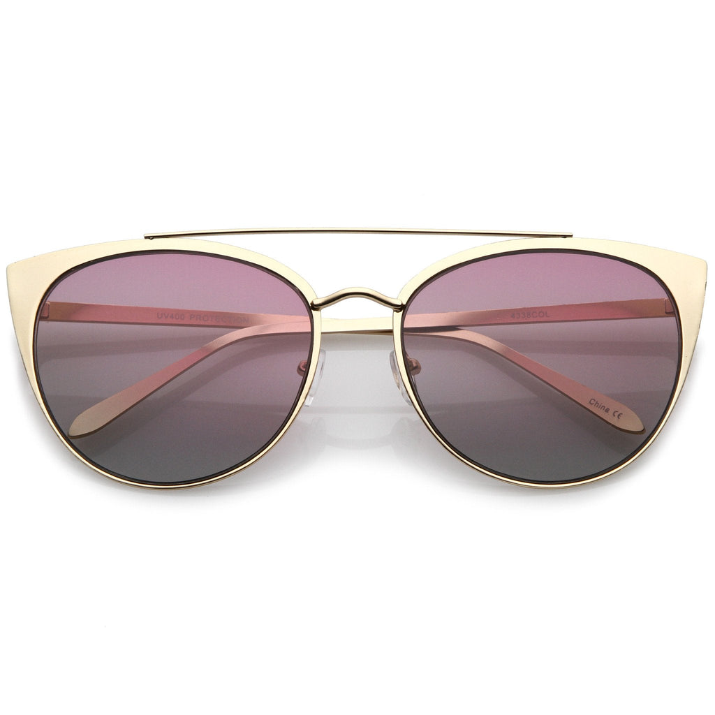 Women's Oversize Laser Cut Cat Eye Sunglasses C207
