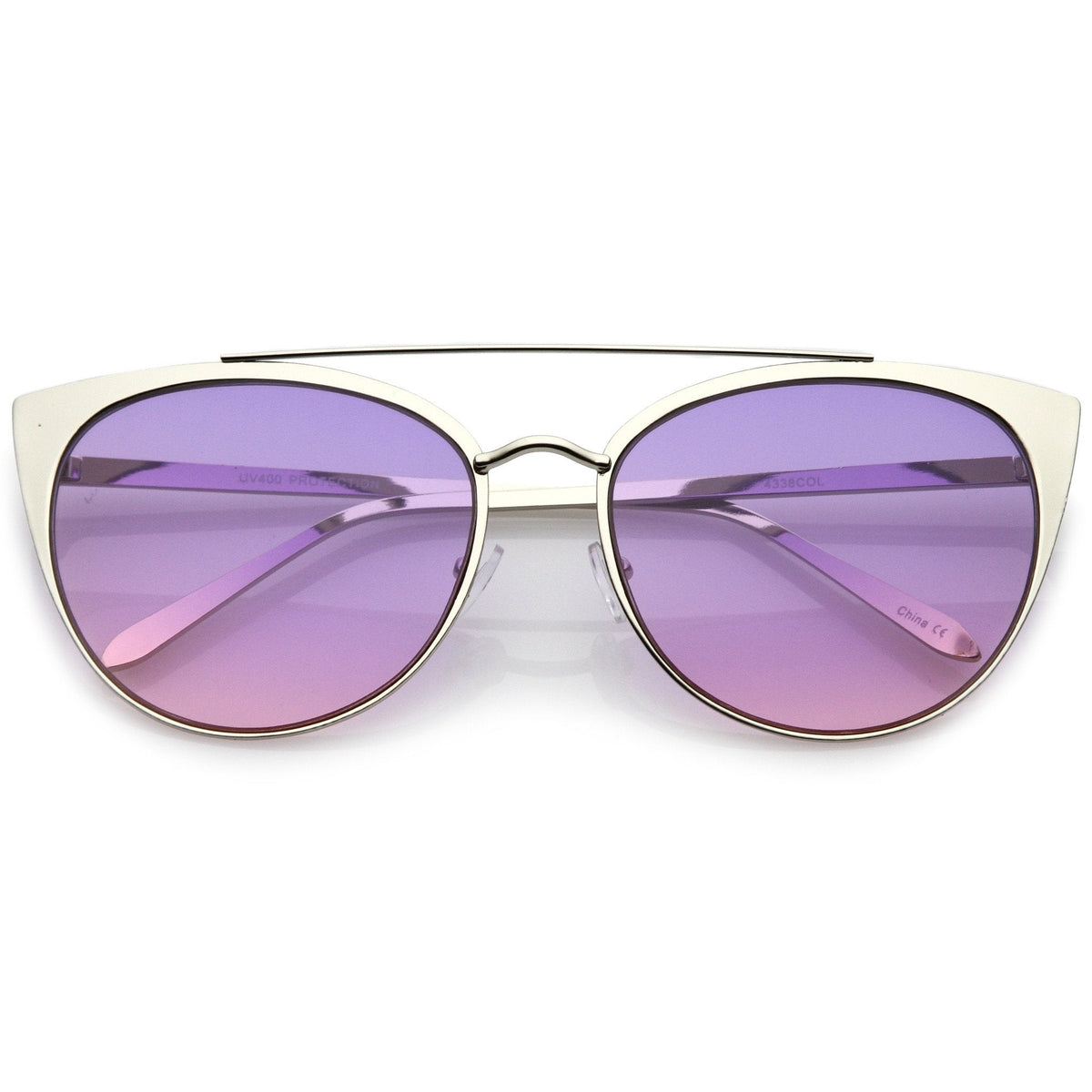 Women's Oversize Laser Cut Cat Eye Sunglasses C207