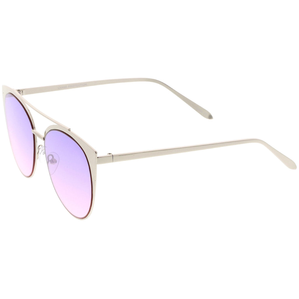 Women's Oversize Laser Cut Cat Eye Sunglasses C207