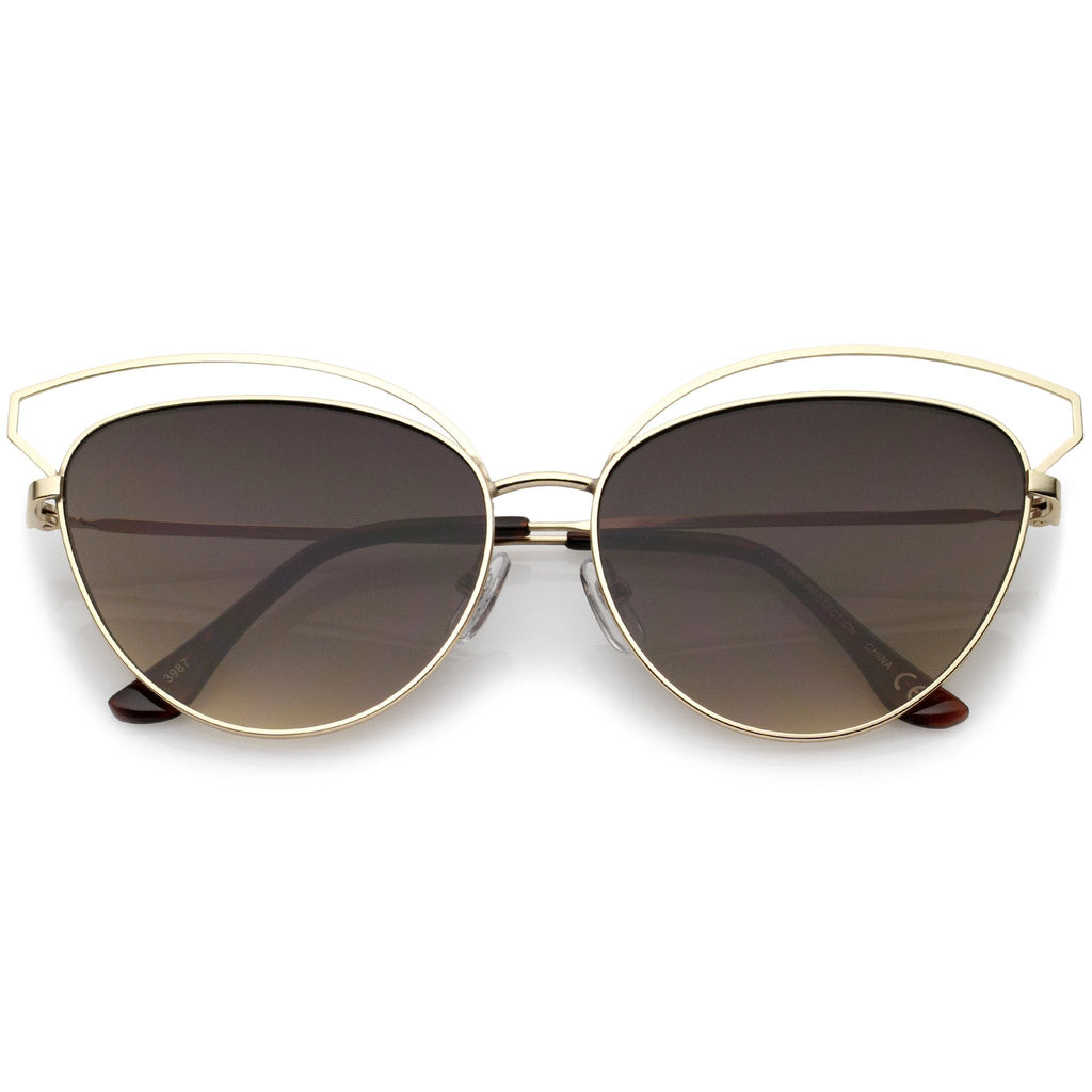 Women's Slim Laser Cut Cat Eye Sunglasses A759