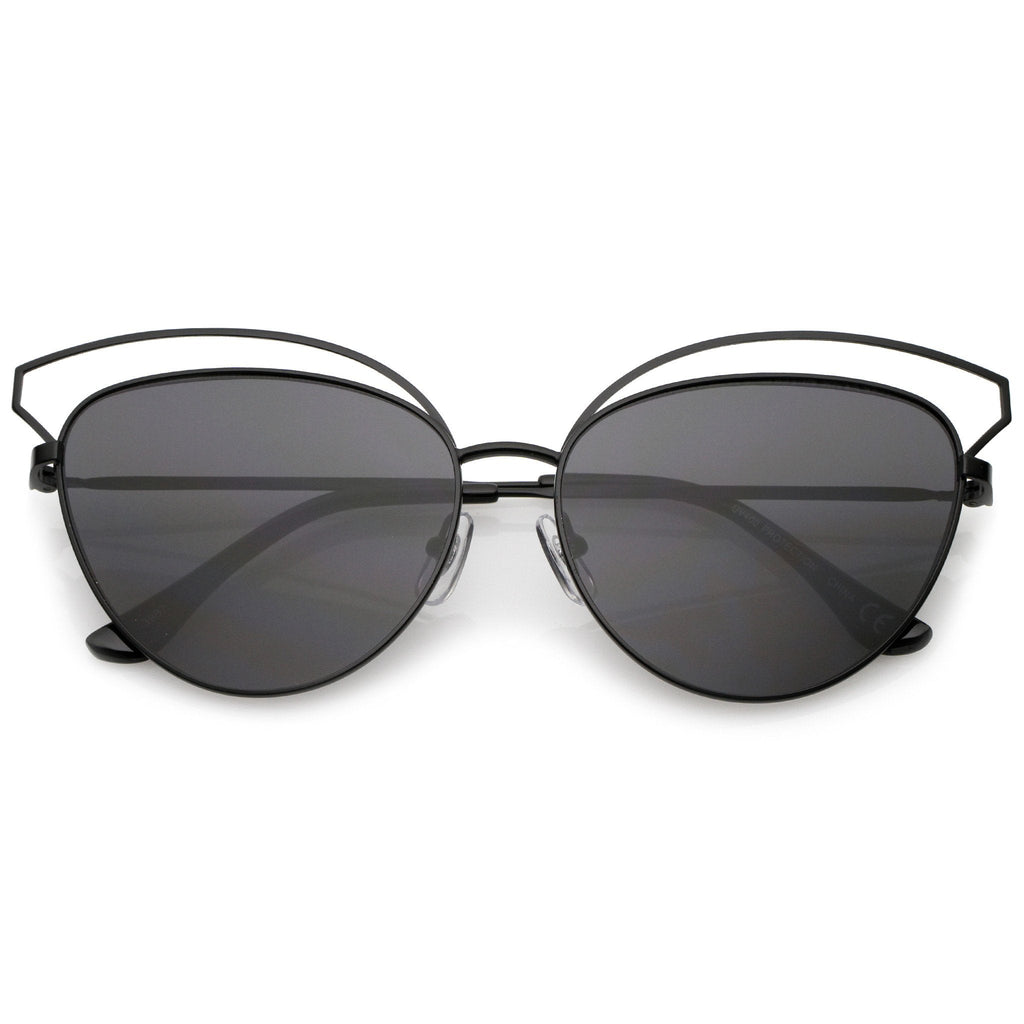 Women's Slim Laser Cut Cat Eye Sunglasses A759
