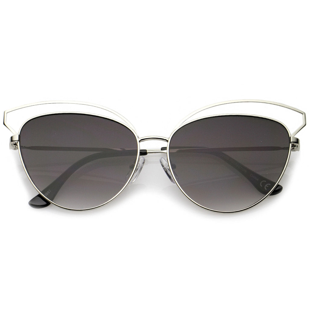 Women's Slim Laser Cut Cat Eye Sunglasses A759