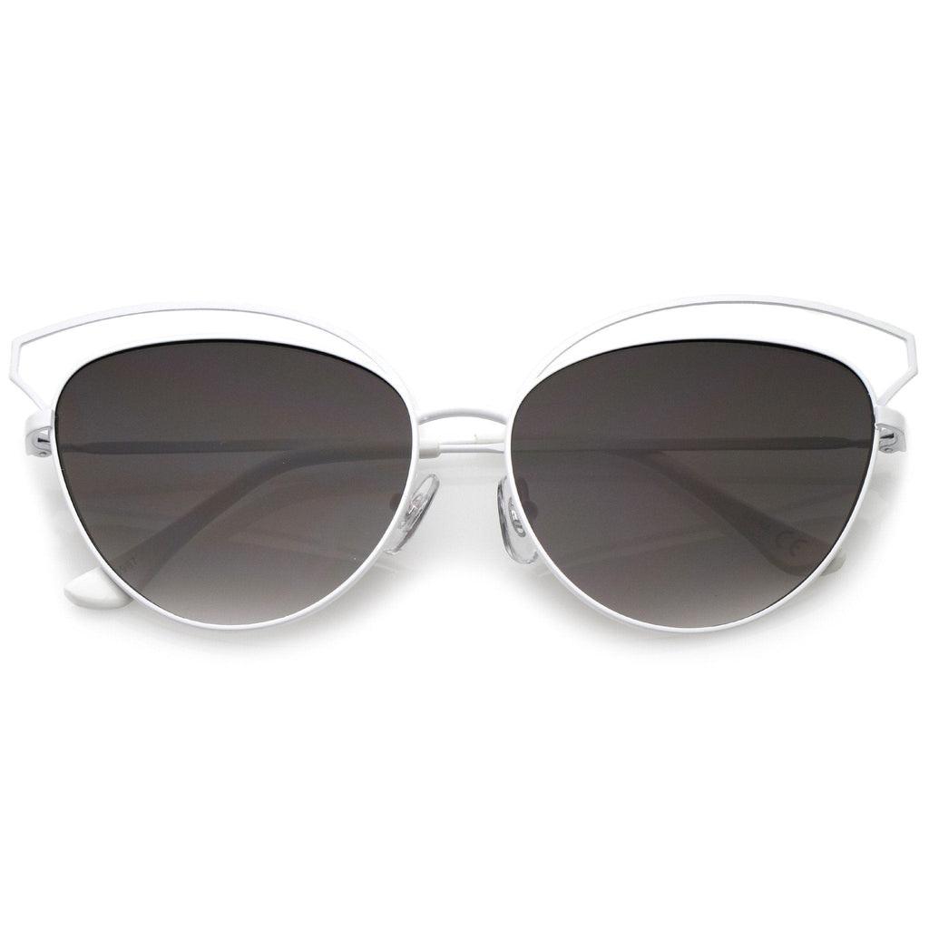Women's Slim Laser Cut Cat Eye Sunglasses A759