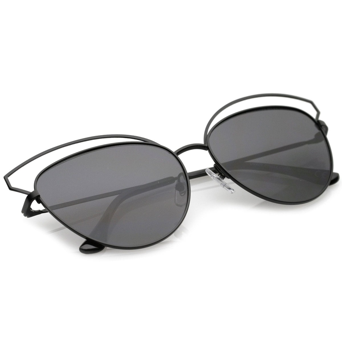 Women's Slim Laser Cut Cat Eye Sunglasses A759