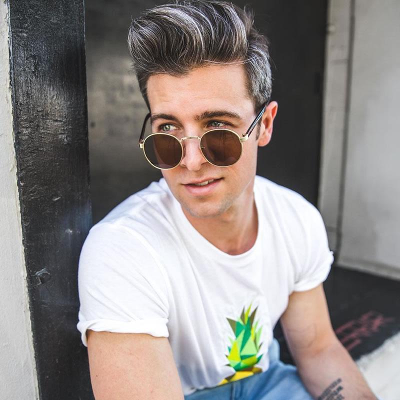 Vintage Inspired Dapper Round P3 Spectacle Sunglasses 9137