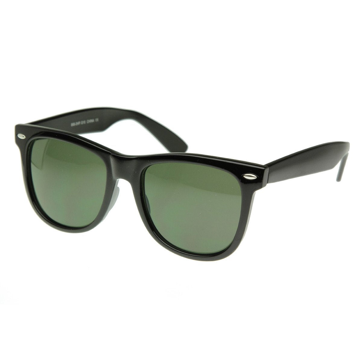 Large Vintage Classic 80s Horned Rim Sunglasses 2373 G15 54mm