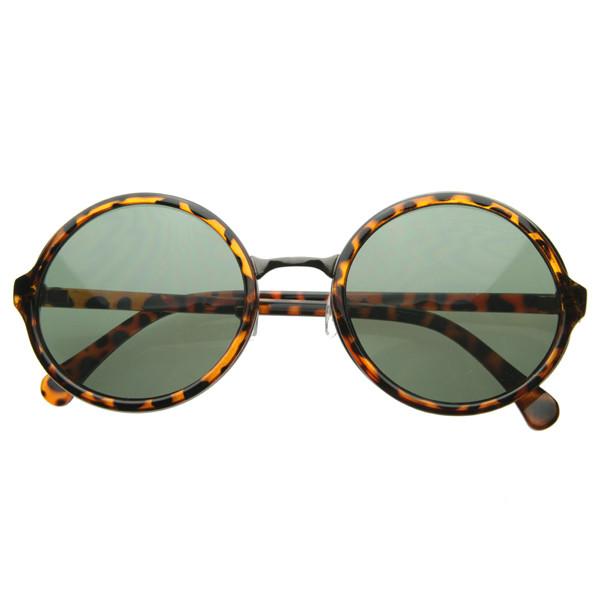 Vintage Steampunk Classic Round Sunglasses Metal Bridge 8407