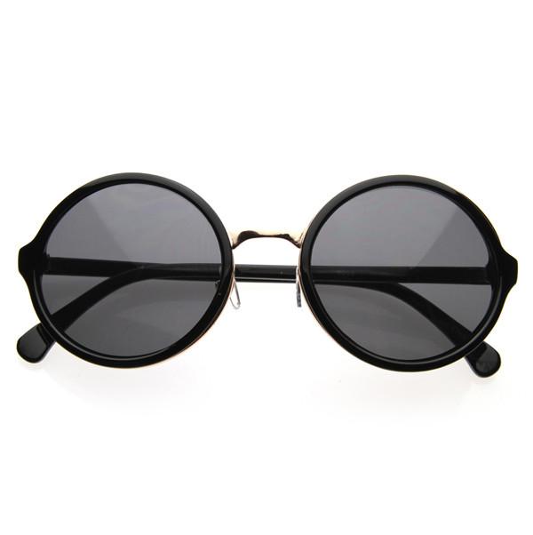 Vintage Steampunk Classic Round Sunglasses Metal Bridge 8407