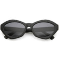 Women's Retro Modern Oval Flat Lens Sunglasses C603