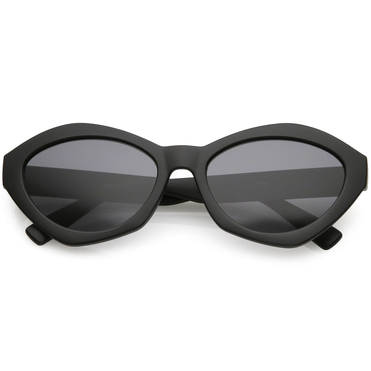 Women's Retro Modern Oval Flat Lens Sunglasses C603