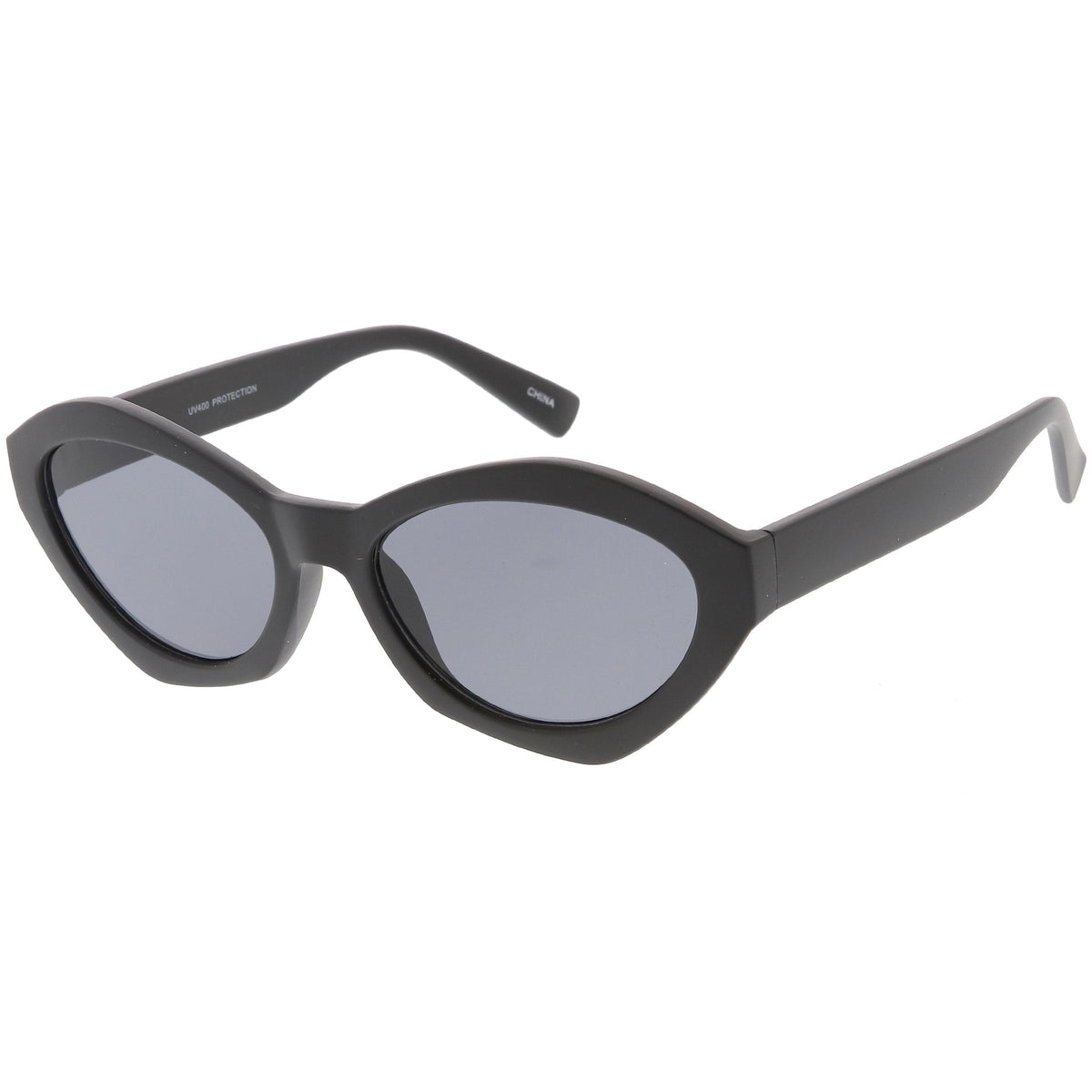 Women's Retro Modern Oval Flat Lens Sunglasses C603