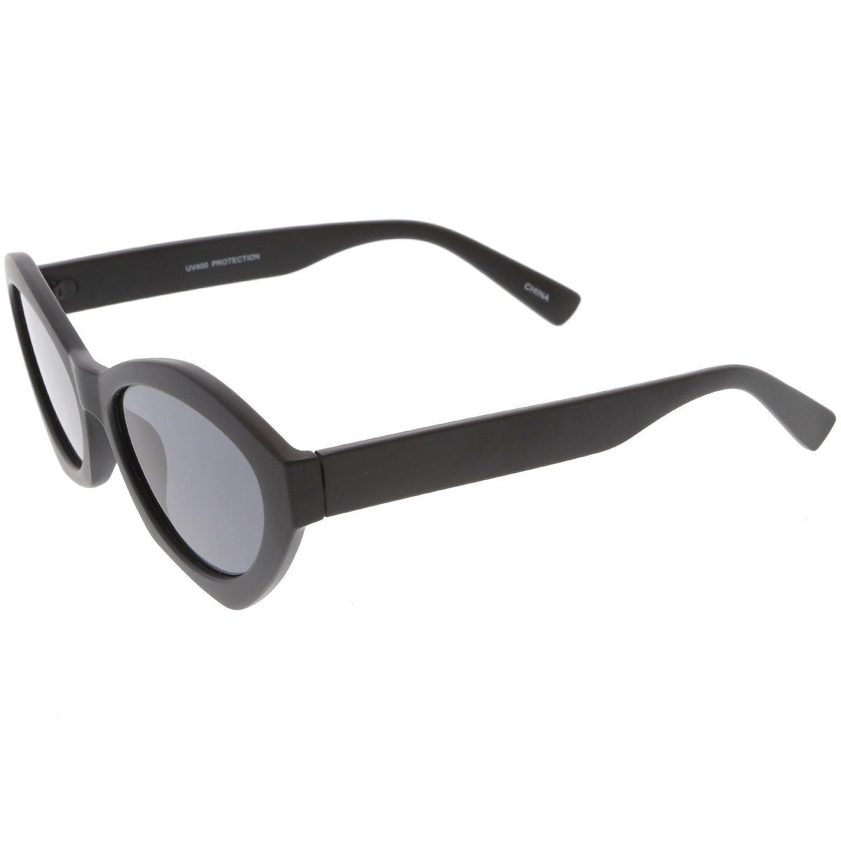 Women's Retro Modern Oval Flat Lens Sunglasses C603