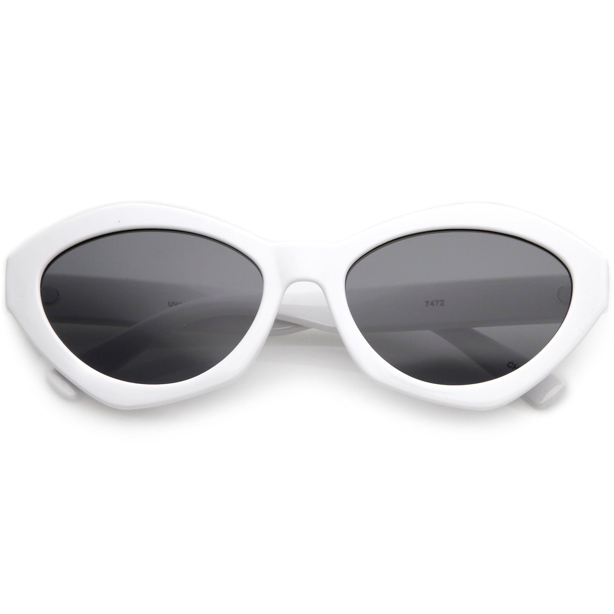 Women's Retro Modern Oval Flat Lens Sunglasses C603