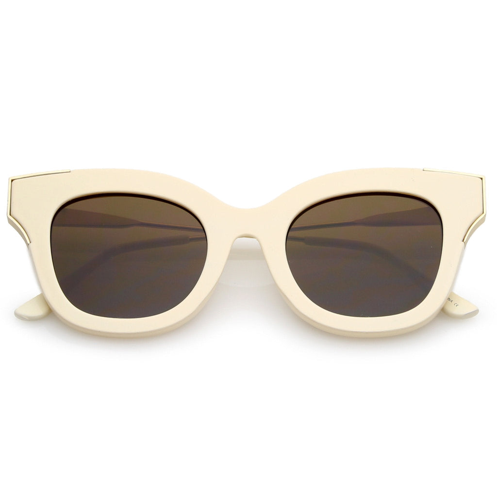 Women's Oversize Flat Frame Cat Eye Sunglasses C071