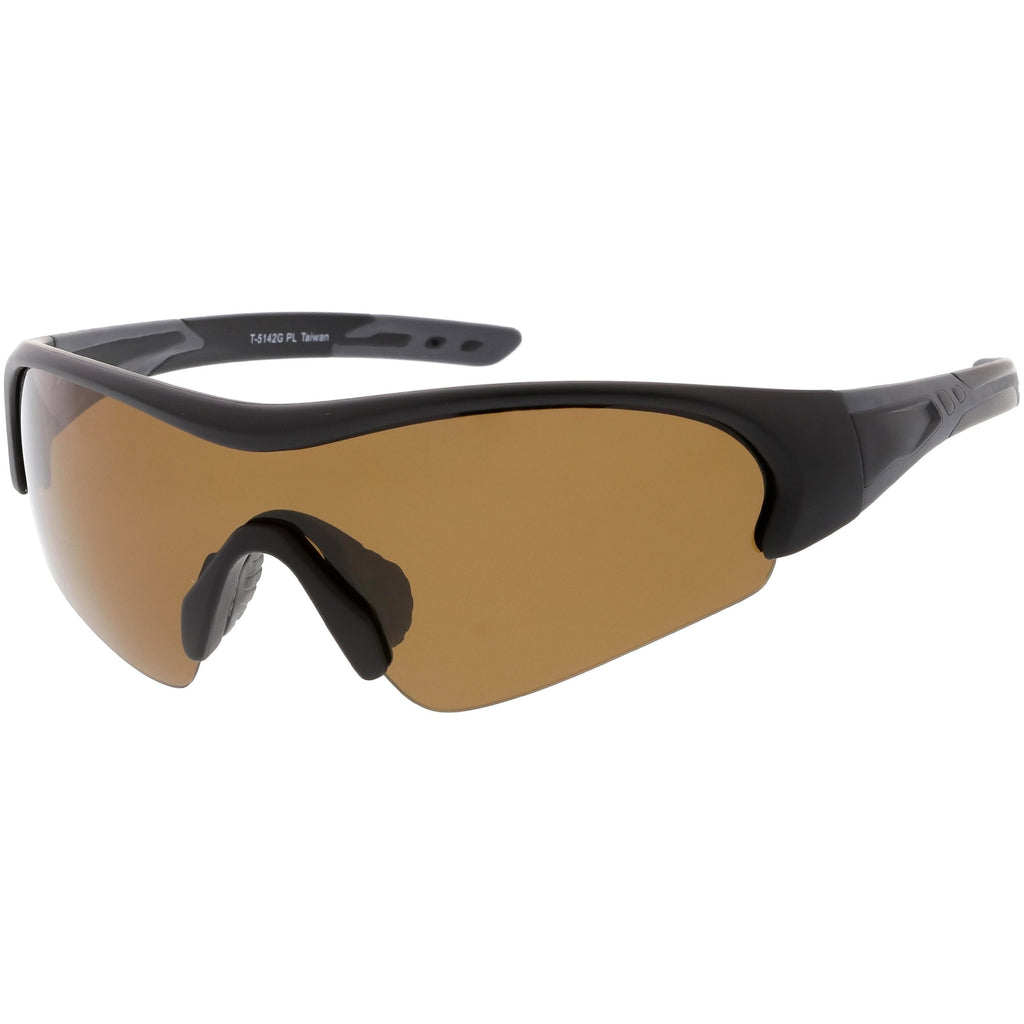 Outdoor Sports Half Frame TR-90 Polarized Shield Sunglasses C538