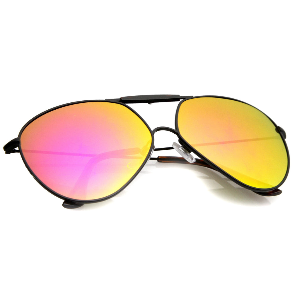 Retro Modern Oversize Flat Lens Aviator Sunglasses A735