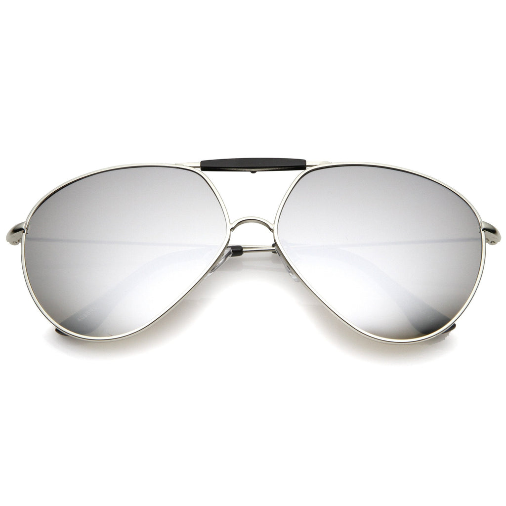 Retro Modern Oversize Flat Lens Aviator Sunglasses A735