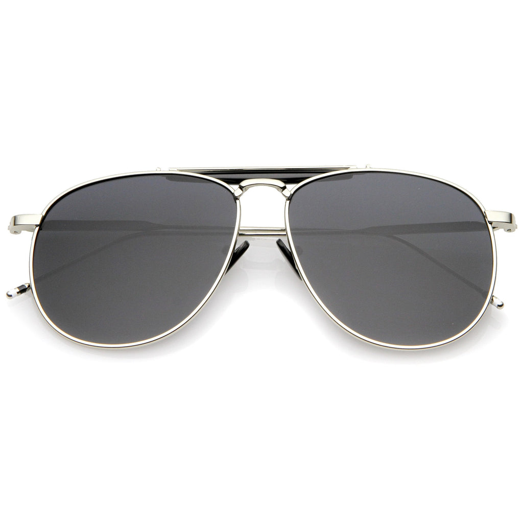 Oversize Modern Dapper Flat Len Aviator Sunglasses A785