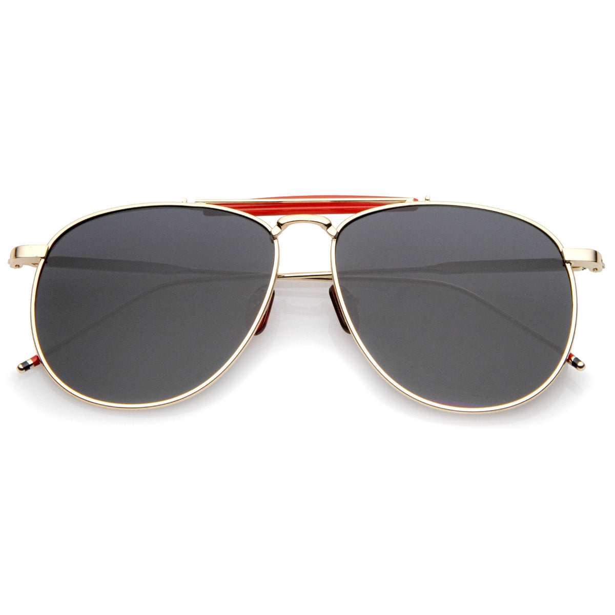 Oversize Modern Dapper Flat Len Aviator Sunglasses A785