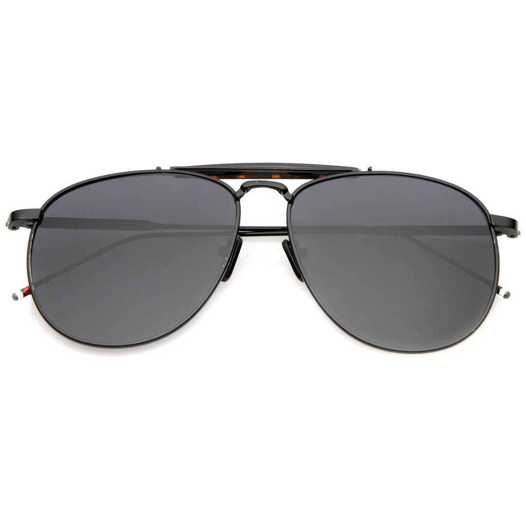 Oversize Modern Dapper Flat Len Aviator Sunglasses A785