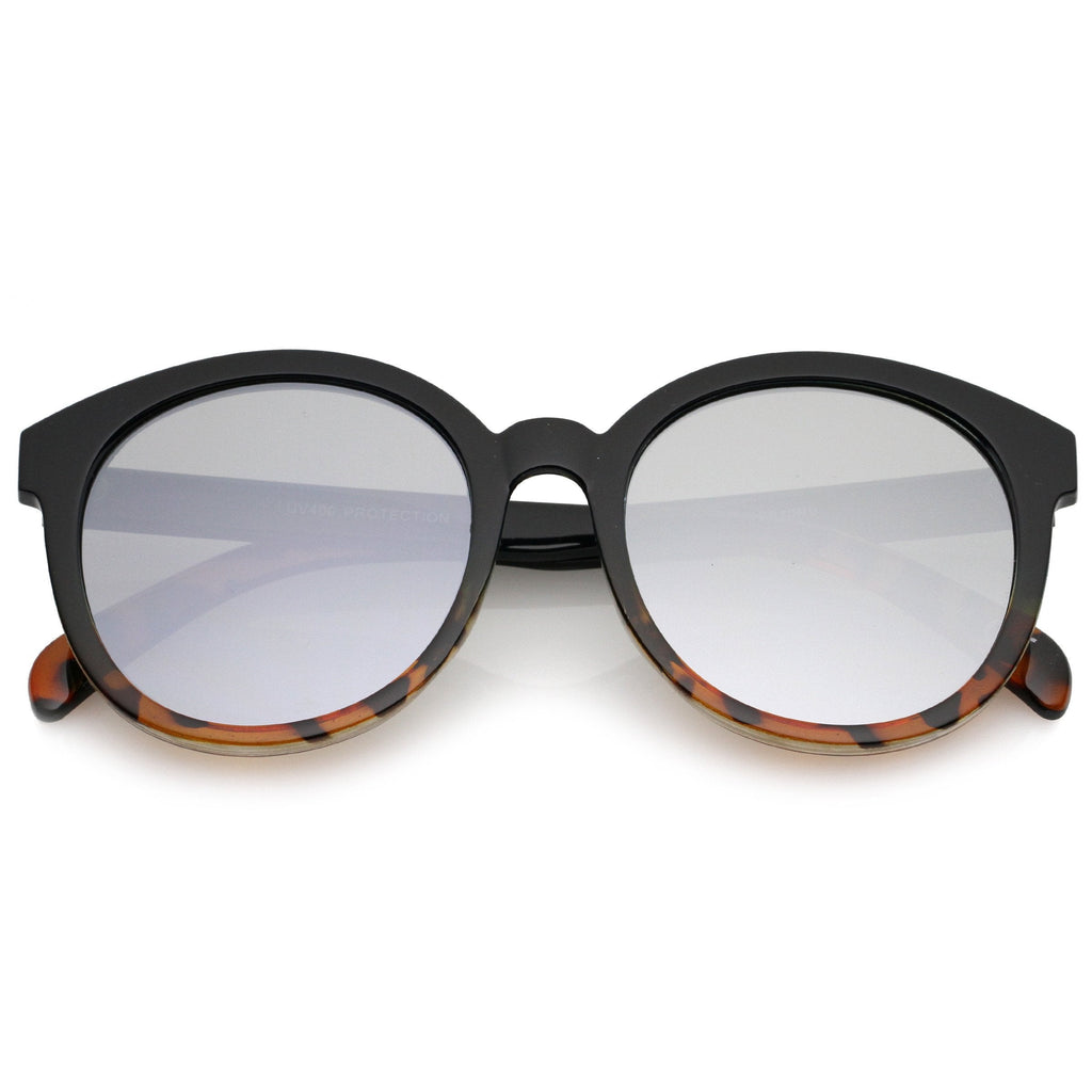 Round Oversize P3 Mirrored Lens Sunglasses A468