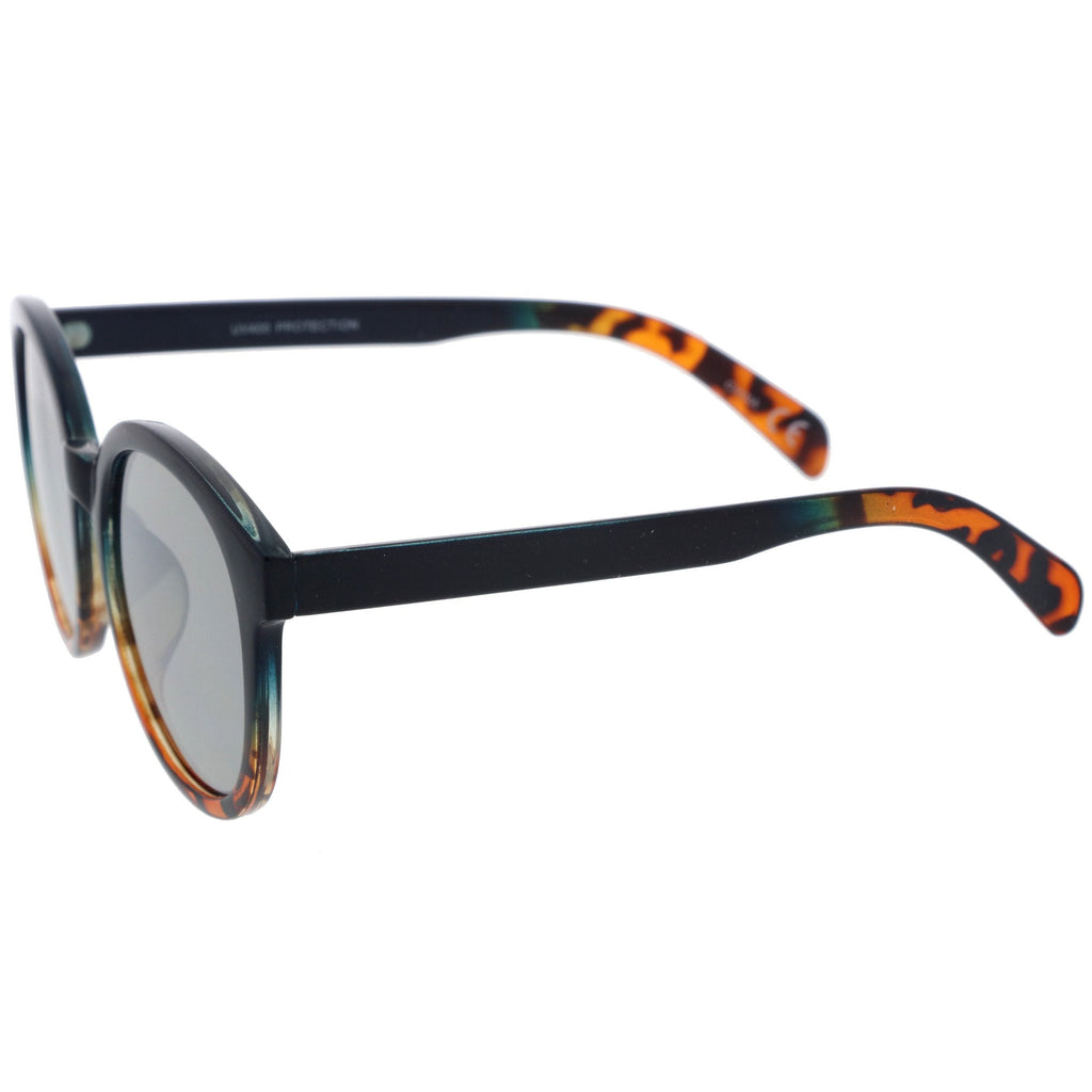 Round Oversize P3 Mirrored Lens Sunglasses A468