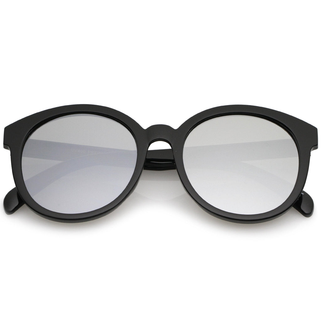 Round Oversize P3 Mirrored Lens Sunglasses A468