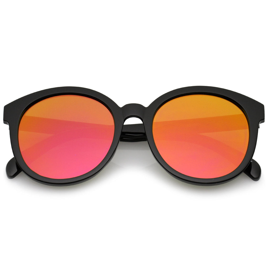 Round Oversize P3 Mirrored Lens Sunglasses A468
