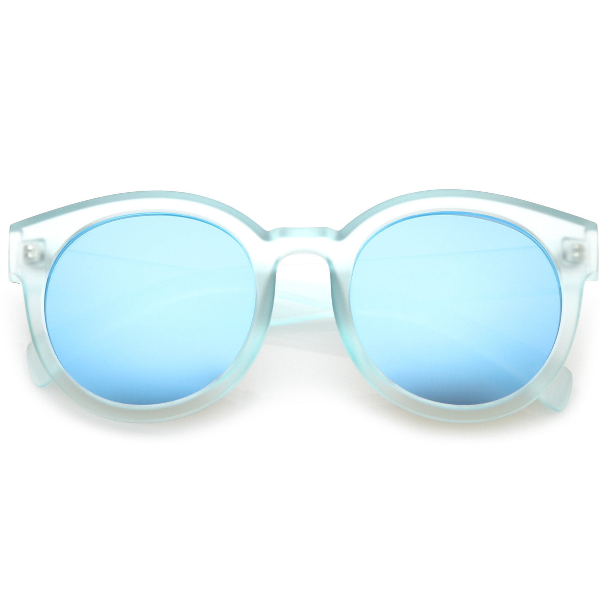 Retro Round Translucent Mirrored Lens Sunglasses C255