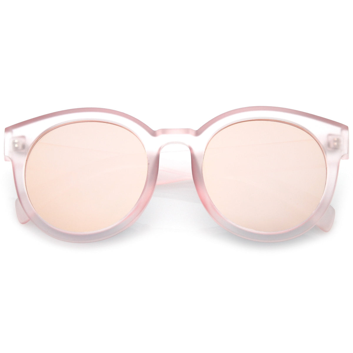Retro Round Translucent Mirrored Lens Sunglasses C255